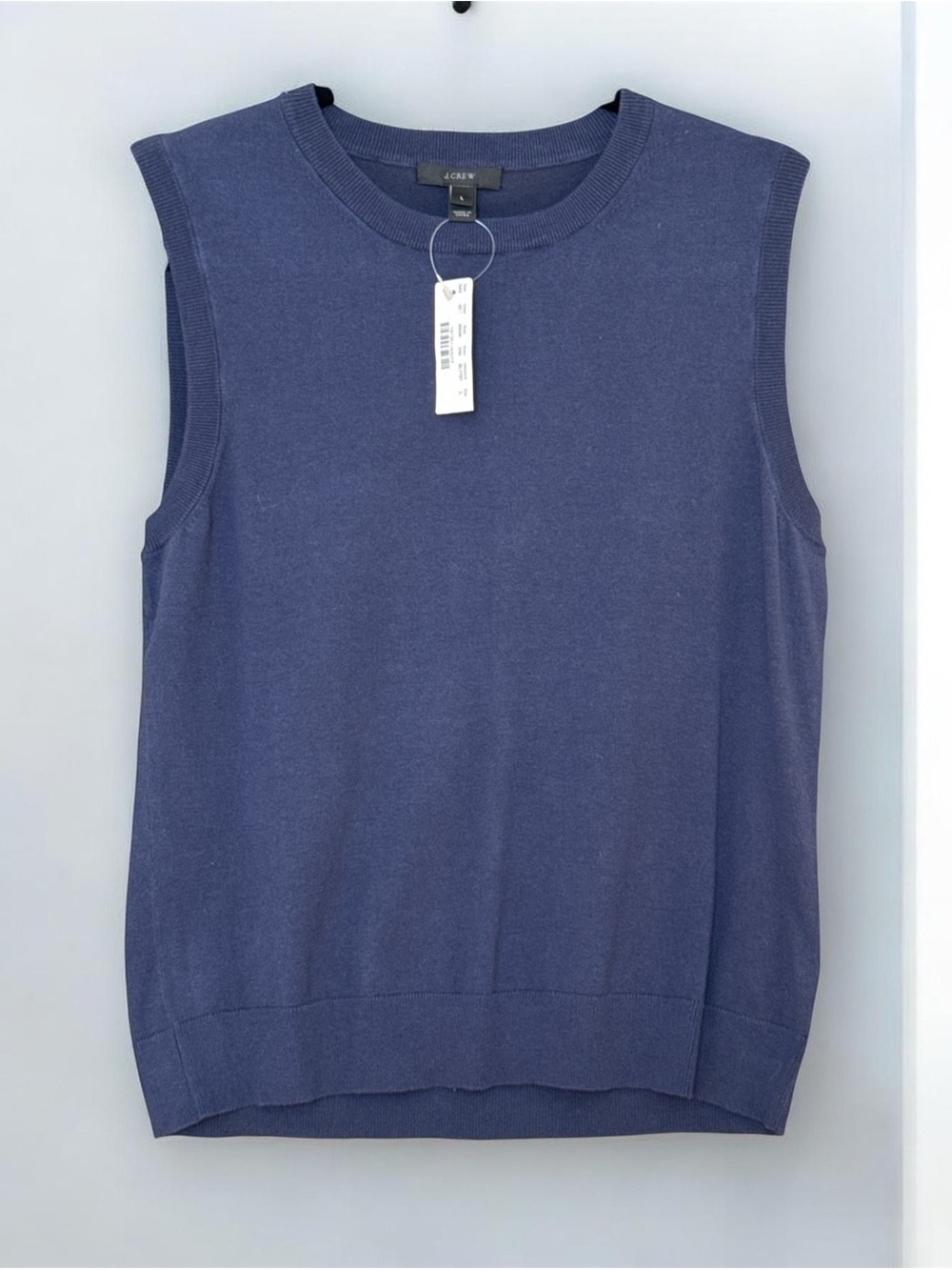 J. Crew Sleeveless Knit Shell - Indigo Blue